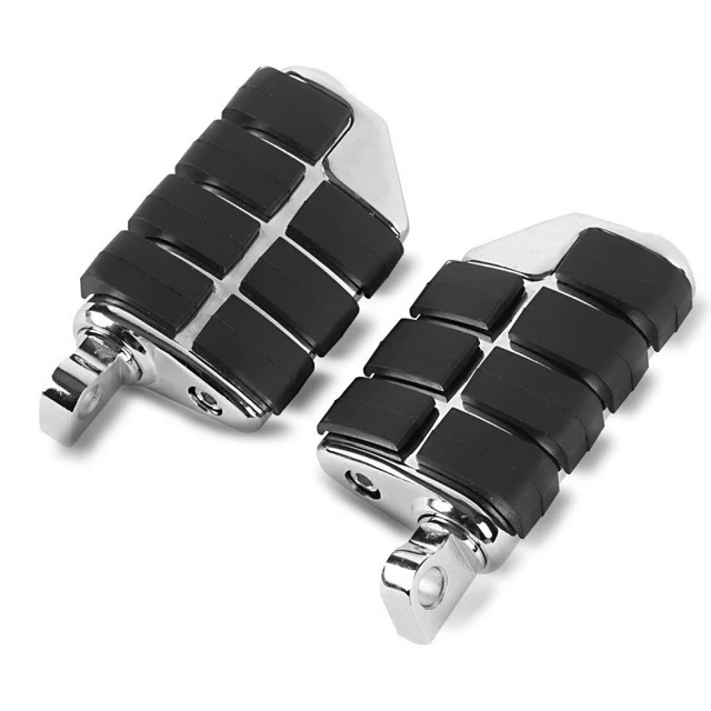 Repose-pieds en aluminium noir/chromé pour moto Harley ocia Sportster XL Softail, installation de rue de tourisme 201355758 Repose-pieds en aluminium noir/chromé pour moto Harley ocia Sportster XL Softail, installation de rue de tourisme 201355758