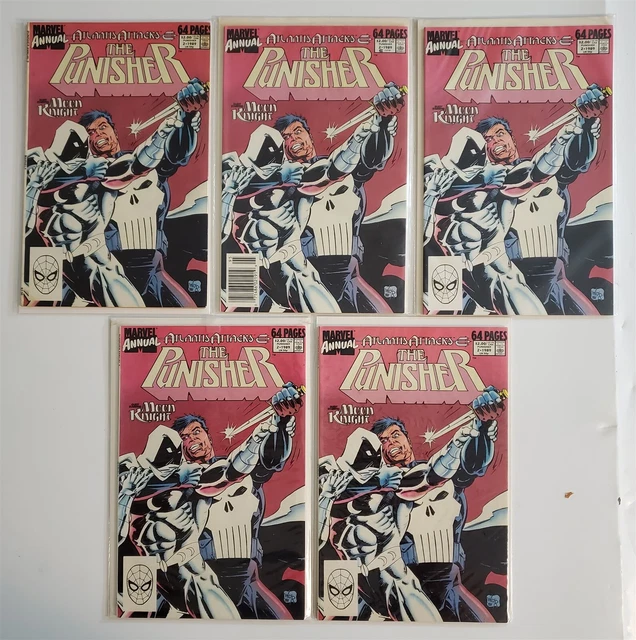 PUNISHER ANNUAL #2 Lot of (5) Comics Vs. Moon Knight HI GRADE Avg NM 9.4