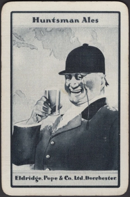 Playing Cards Single Card Old Vintage * HUNTSMAN ALES Brewery Beer Advertising D