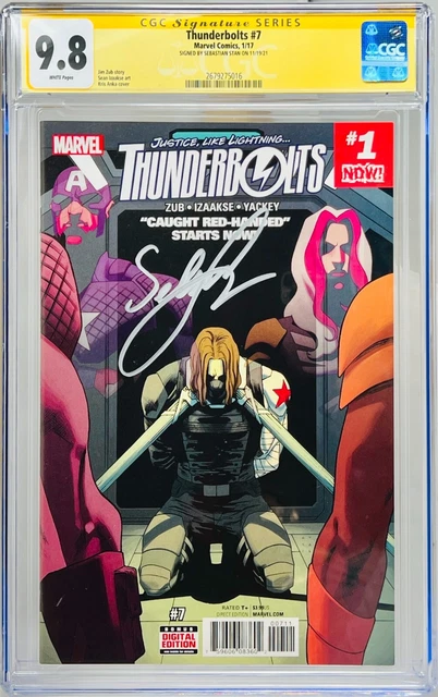 Sebastian Stan Signed CGC Signature Series Graded 9.8 Thunderbolts #7