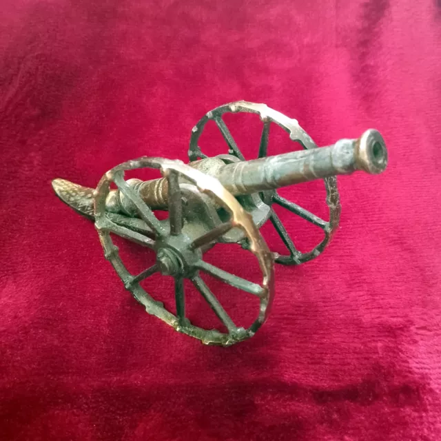 Vintage Brass Miniature Cannon Figurine