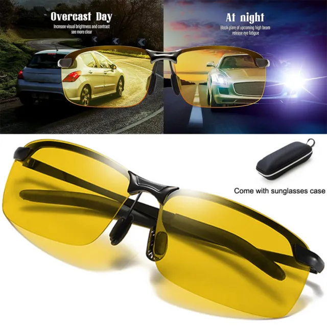 NIGHT VISION ANTI Glare Polarized Clip On Driving Glasses UV400 Lens Y0P2  £4.02 - PicClick UK