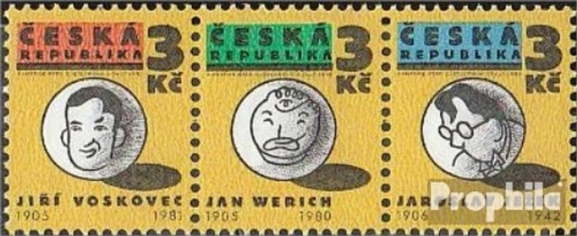 Tschechien 67-69 Dreierstreifen (kompl.Ausg.) postfrisch 1995 Theater