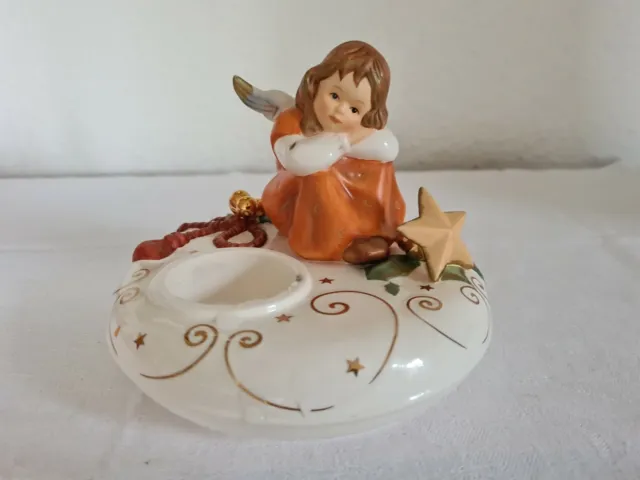 1 Goebel Hummel Figur  Engel mit Teelichthalter Nr.44 027 H ca 11 cm 1.Wahl Top