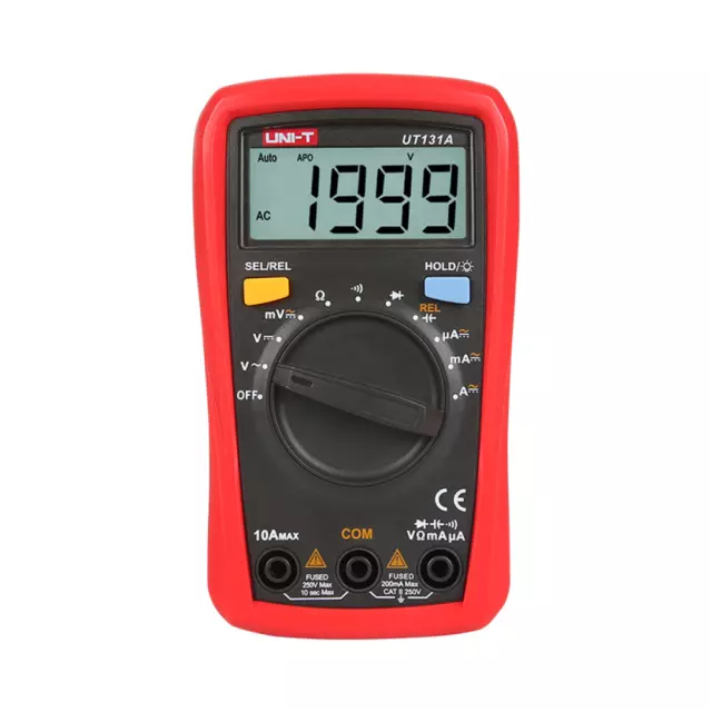 UNI-T UT131C CAT II 250V Tester Tensione Corrente Resistenza Temperatura Diodi