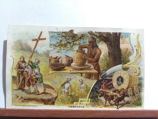 Arbuckle Coffee Trade card. Nebraska History of United States. No. 47.,1892 (L8)