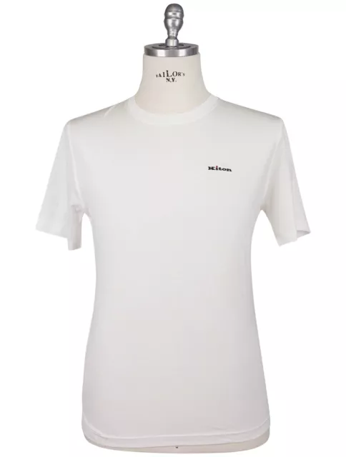 Kiton White Cotton T-Shirt A718 Man