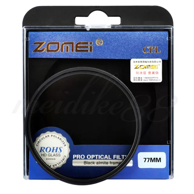 Zomei 77mm CIR-PL CPL Circular Polarizing Polarizer Filter For Canon Nikon Sony