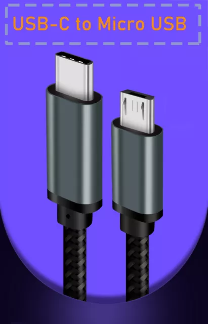 USB Type C To Micro USB Cable 1m USB-C USB C to Micro USB OTG Sync Data Charging 3