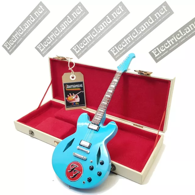 Mini Guitar FOO FIGHTERS + hard case box scale 1:4 miniature gadget collectible