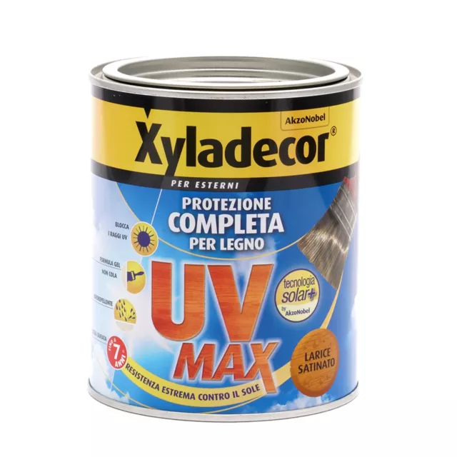 Smalto per Legno da Esterno XYLADECOR Larice, Protezione Completa UV Max 750 Ml