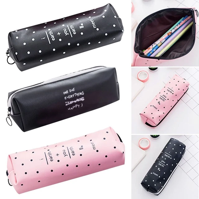Lettre Crayon Sac Fermeture éclair Stylo Sac Pochette de stockage Papeterie Sac