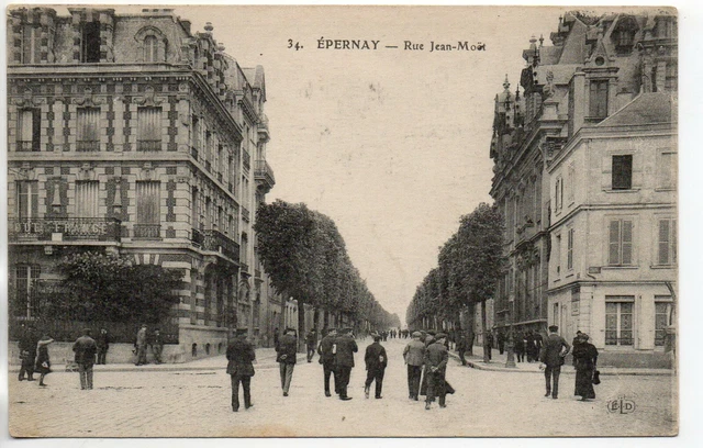 EPERNAY - Marne - CPA 51 - les rues - la rue Jean Moet - Banque de France