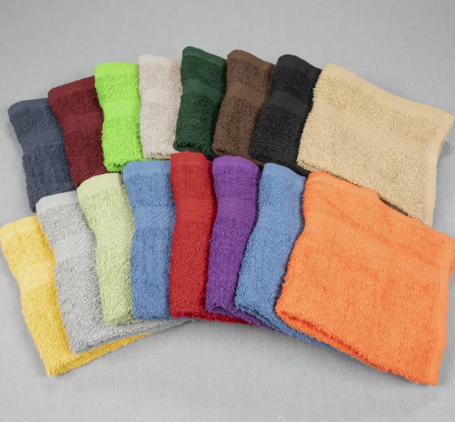 48X Luxury Face Cloths 100% Egyptian Cotton Soft Wash Cloths Quick Dry Flannels