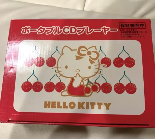 Hello Kitty Portable CD Player Cherry Sanrio Rare Limited
