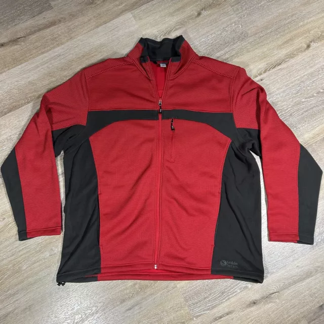 Gander Mountain Guide Series Red Fleece Jacket Full Zip Men’s XL Camp Hunt Fish