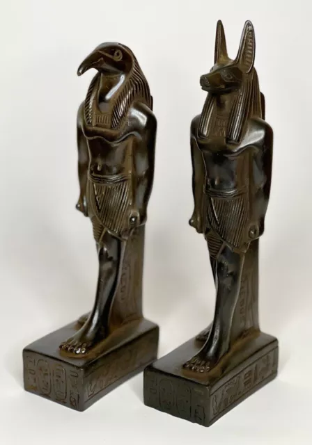 Ancient Egyptian Antiques Egypt Carved Stone 2 Statue Anubis And Thoth