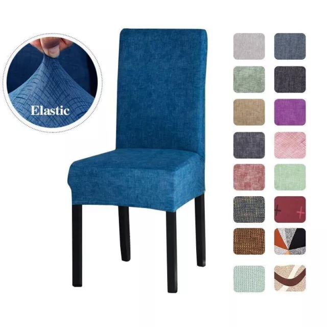 1/2/4/6PCS Stretch Dining Chair Cover Elastic Chair Cover Seat Cover Slipcover