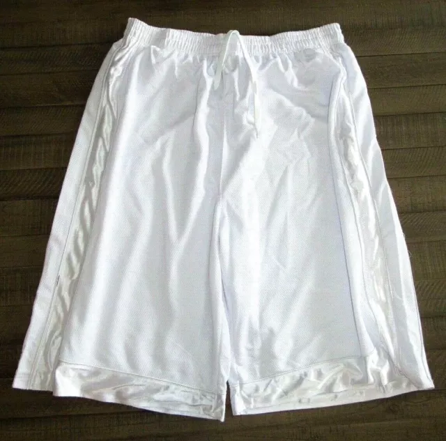 NEW Pro Club Basketball Shorts Mesh/Lined No Pocket Satin Trim Lg-7XL Lt  Grey