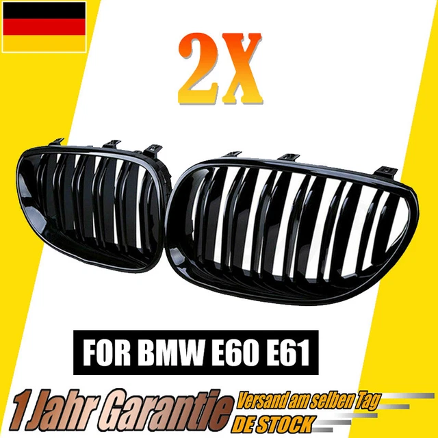 DOICAH Kühlergrill Für BMW 5er E60/E61 - Glanz Schwarz Doppelsteg Sport