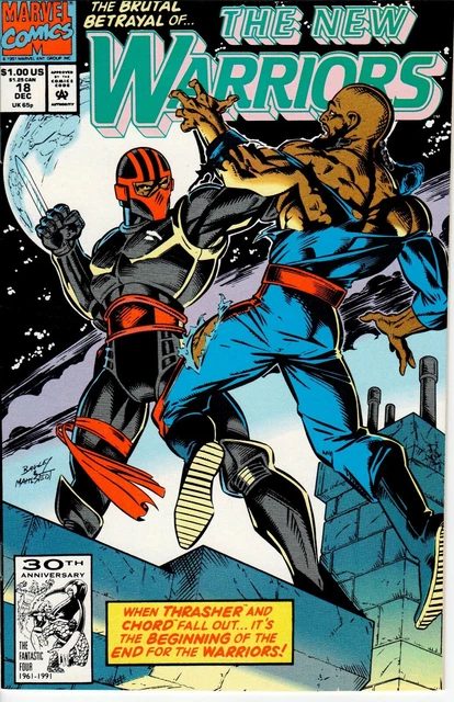 New Warriors: Vol. 1 No. 18 - Dec. 1991 - NM - Marvel Comics