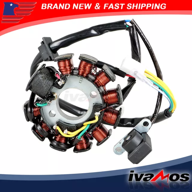 For GY6 125CC 150CC Scooter ATV Go Kart SUNL JCL E2 Magneto Stator 11 Coil Pole