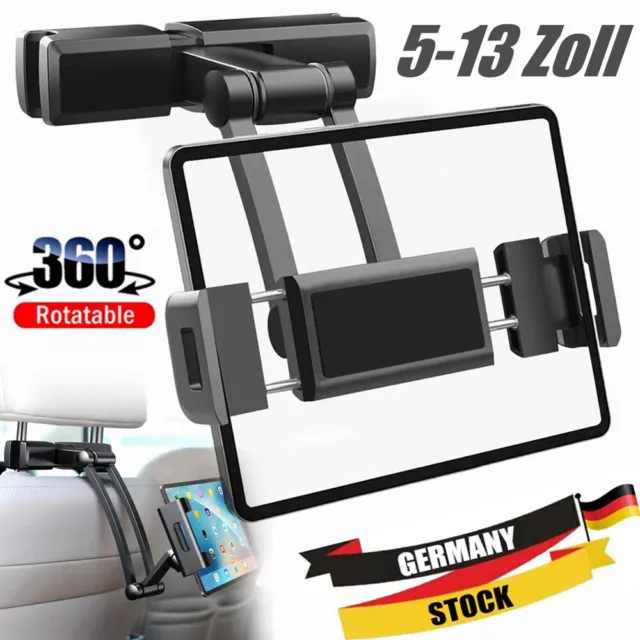 Auto Rücksitz KFZ Handy-Halter Kopfstütze Halterung Für-IPad Tablet 5" - 13" Neu