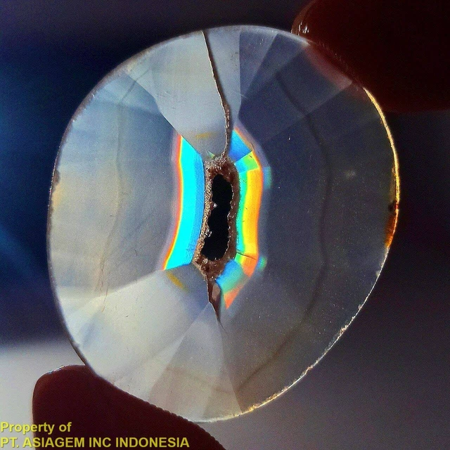 14ct Rainbow IRIS AGATE Slice ~Multi-Color Fire~ 1-of-a-kind ~100% Natural