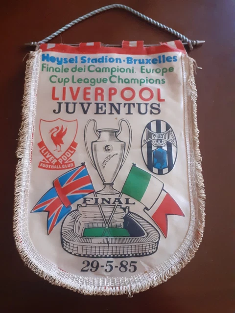 Fanion Finale Coupe Des Champions 1985 Juventus-Liverpool - Bruxelles 29.5.1985, Occasion