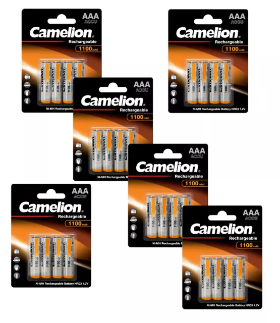 Camelion AAA 1100 mAh Micro NiMH Akkus wiederaufladbare Batterien Neues Design