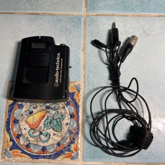 AUDIOTECHNICA ATWT1801 WIRELESS UHF Transmitter W Lav Mic Works Ships
