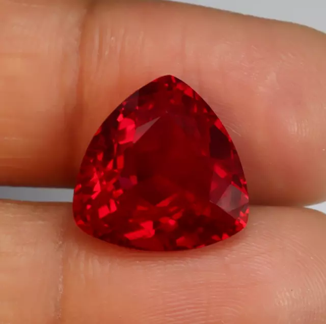 14.10 CT Naturel Certifié Burma Rubis Rouge Trillion Coupe Rare Libre Gemme