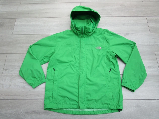 The North Face Mens Resolve Jacket Hyvent Waterproof Rain Coat M Green Quest