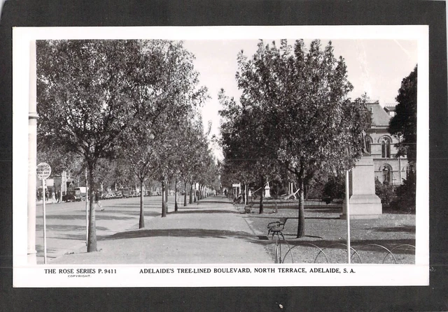 C4205 Australia SA Adelaide North Terrace #9411 vintage Rose Series postcard