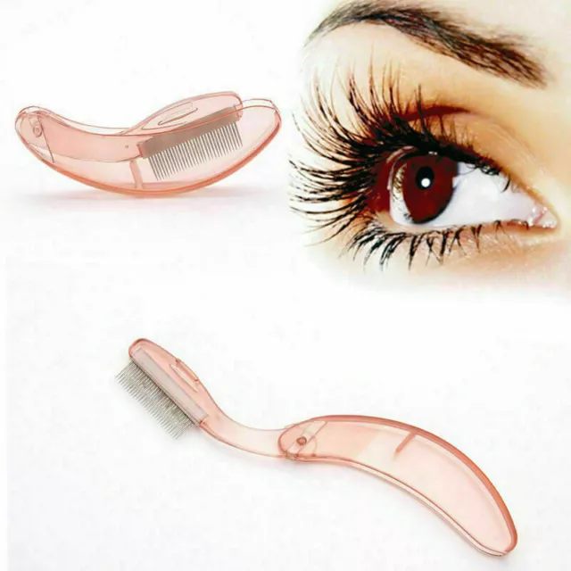 Portable Foldable Steel Eyebrow Eyelash Extension Brush C1L5 V4C2 To Comb U2W0