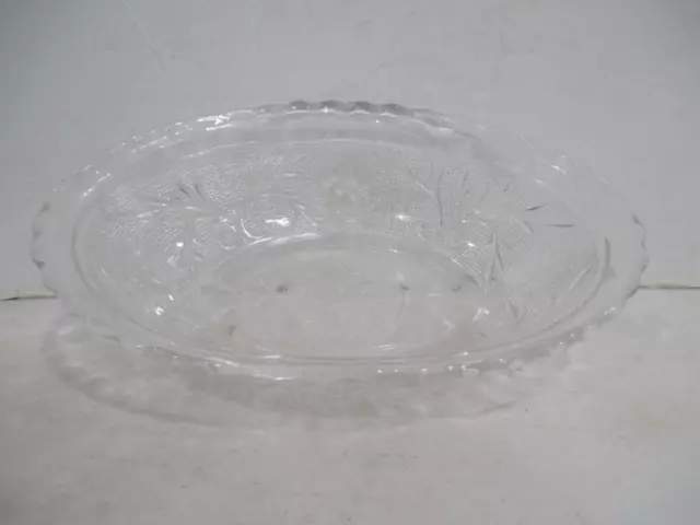 Oval Bowl Sandwich Clear Glass by Anchor Hocking 8-1/2" L x 5-1/2" W USA