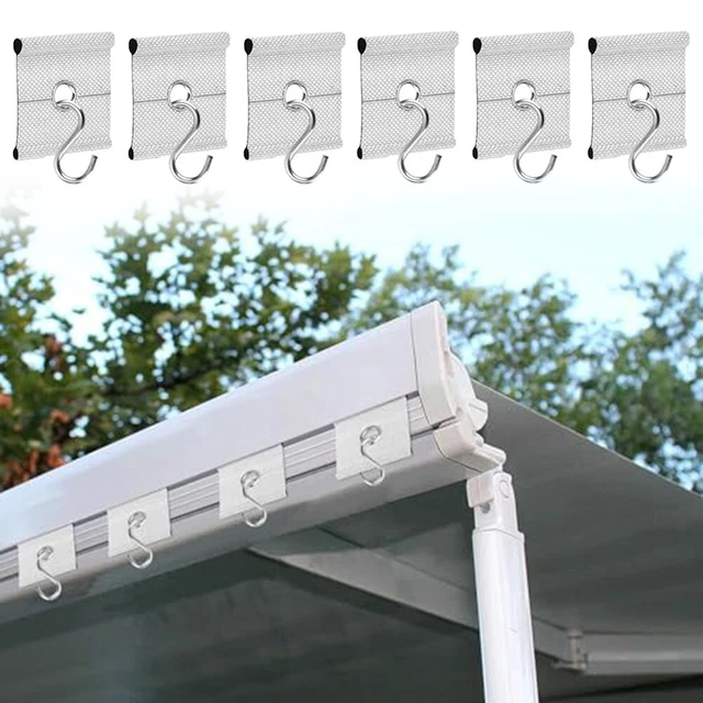 Lot De 6 Crochets De Rangement Gatuida Pour Tringle à Vêtements - Plastique Blanc, Installation Facile, Design Moderne