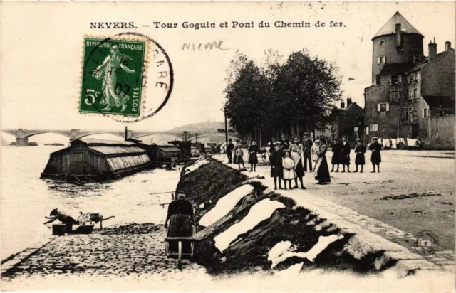 CPA AK NEVERS - Goguin Tower and Railway Bridge (421305)