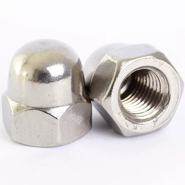 M3 M4 M5 M6 M8 M10 M12 A2 Stainless Steel Dome Nuts Hex Domed Nuts