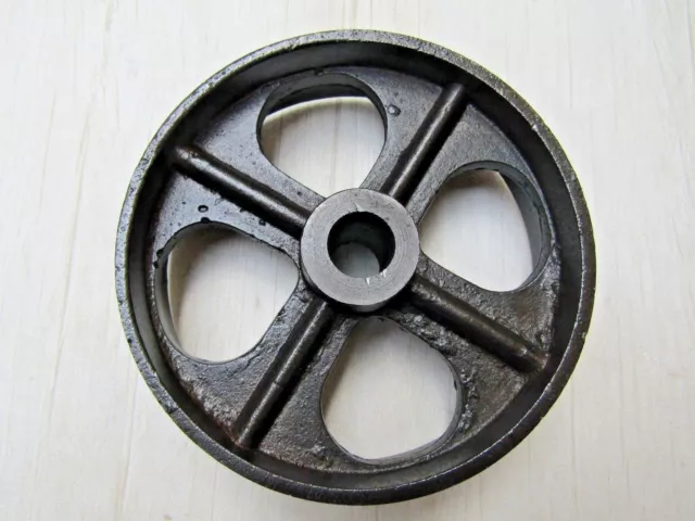 4.5" Cast iron vintage old industrial AXLE WHEEL antique rustic iron