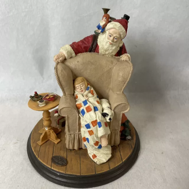 1991 Vintage Norman Rockwell Heirloom Santa Collection Christmas Dream Figurine