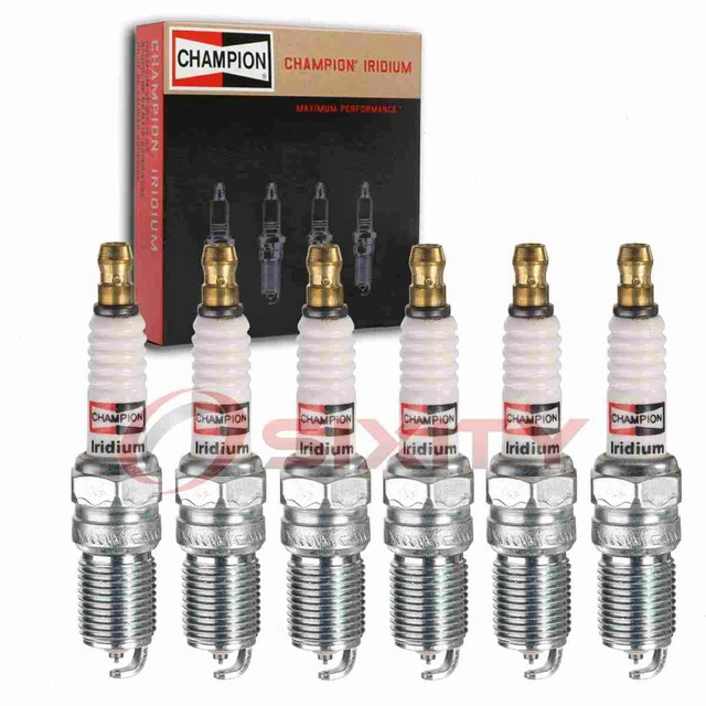 6 pc Champion Iridium Spark Plugs for 1986-2007 Ford Taurus 3.0L V6 Ignition wl