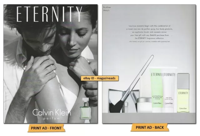 CALVIN KLEIN Fragrances 2-Page PRINT AD 2001 CHRISTY TURLINGTON Norbert Michalke