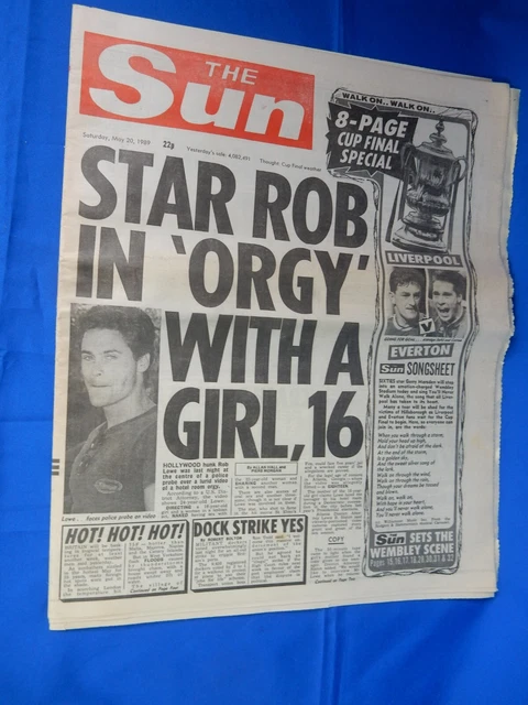 The Sun 20/05/1989 F.A Cup Final Liverpool v Everton, Watson v Benn, Page 3 The Sun 20/05/1989 F.A Cup Final Liverpool v Everton, Watson v Benn, Page 3