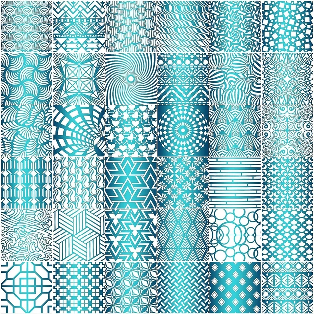 36 PIECES GEOMETRIC Stencils Painting Templates Mandala Art Drawing S