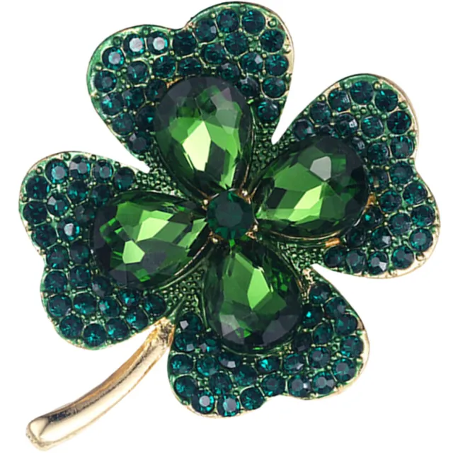 Crystal Brooch Pin: St Patricks Day Rhinestone Lapel Pin