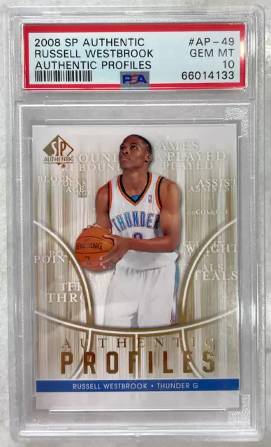 2008 SP Authentic Russell Westbrook #AP-49 Authentic Profiles Rookie RC PSA 10