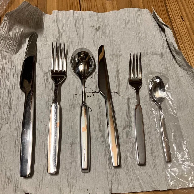 ALESSI STRELKA MARC Newson Stainless Cutlery Flatware Set Rare