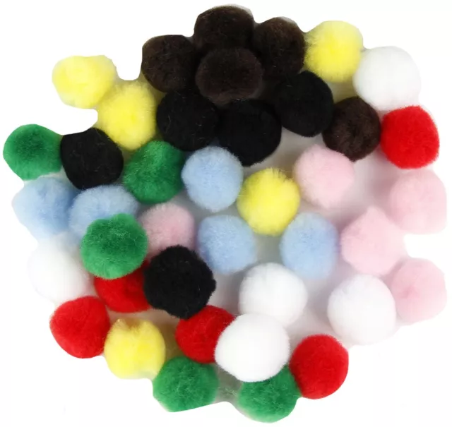 Touch Of Nature 1" Pom-Poms 40/Pkg Assorted