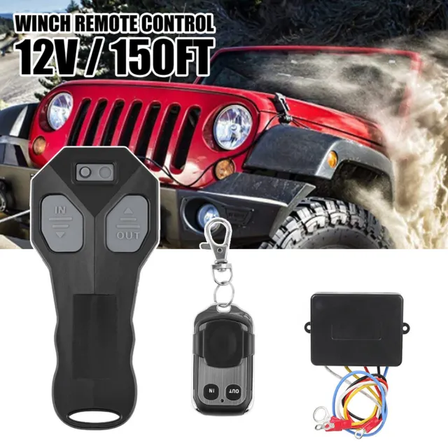 Wireless Winch Remote Control Kit 150ft Wireless Winch Remote Control Switch